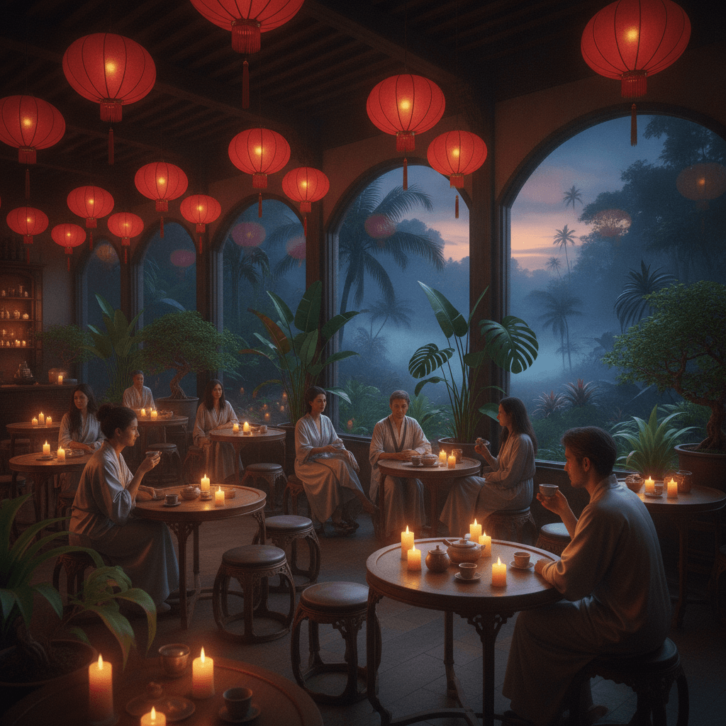 Ambiente da Lótus Tea Room